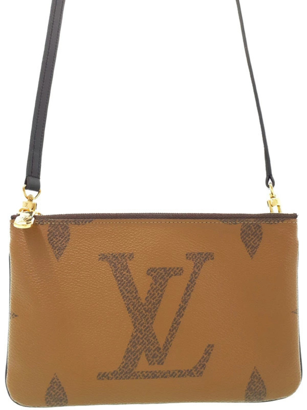 Louis Vuitton Monogram Giant Pochette Double Zip Shoulder Bag